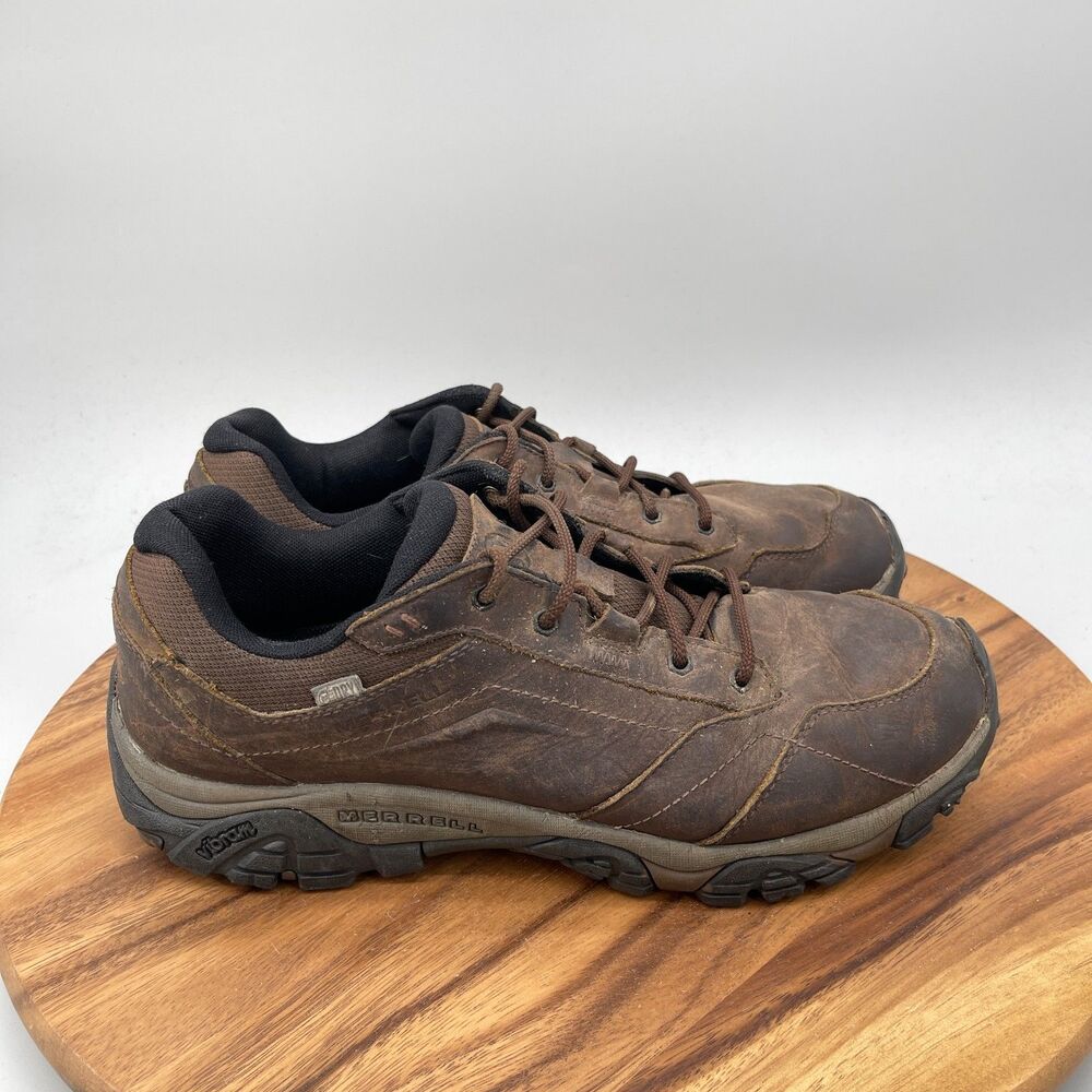 Merrell Moab Adventure Shoes Mens Size 13 Brown Leather Waterproof Hiking Vibram